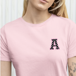 Camiseta Inicial Bordada - 100% algodón