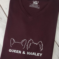Camiseta bordada con las...